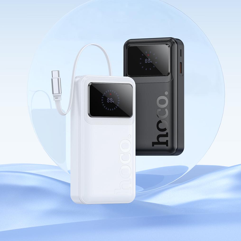 Baterie Externa HOCO Q41, 20000mAh, 22.5W, QC + PD, 1 x USB-A - 2 x USB-C, Alba