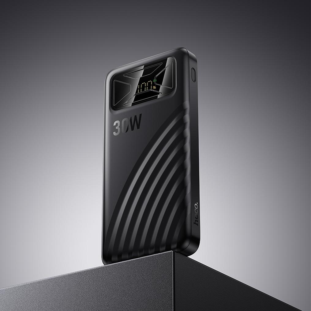 Baterie Externa HOCO Q42, 10000mAh, 30W, QC + PD, 1 x USB-A - 1 x USB-C, Neagra