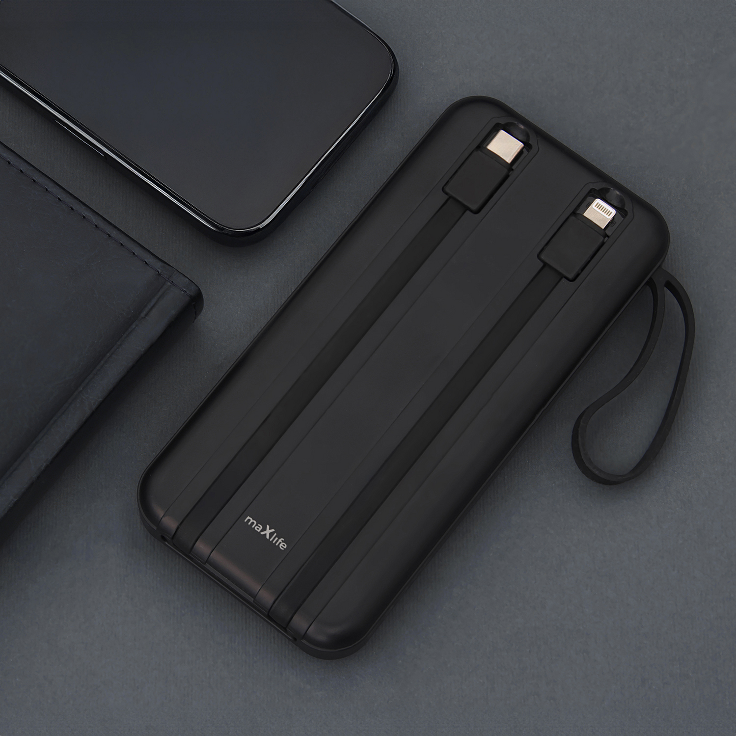 Baterie Externa MaXlife MXPB-06, 10000mAh, 22.5W, QC + PD, 1 x Lightning - 2 x USB-A - 2 x USB-C, Neagra