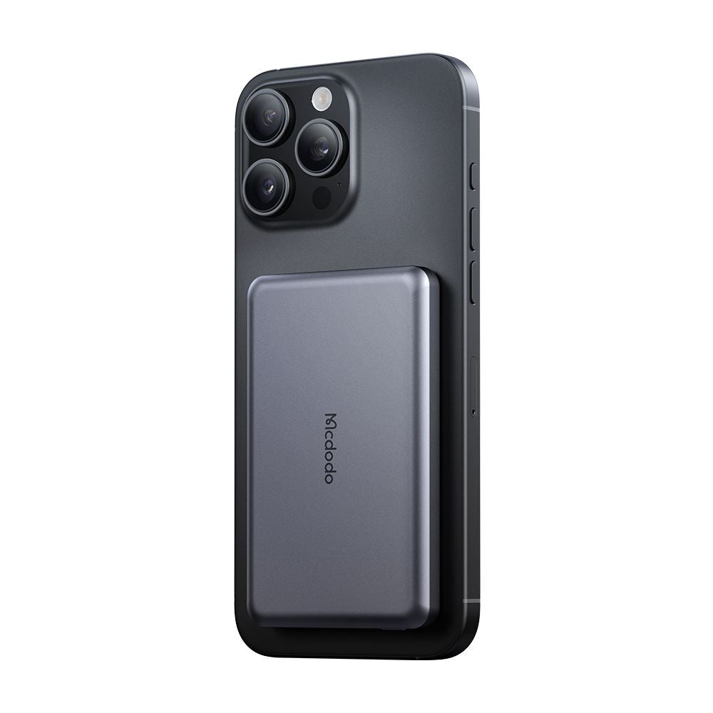 Baterie Externa Wireless McDodo MC-4641 Meta, 5000mAh, 20W, PD + FQI, 1 x QI - 1 x USB-C, Neagra