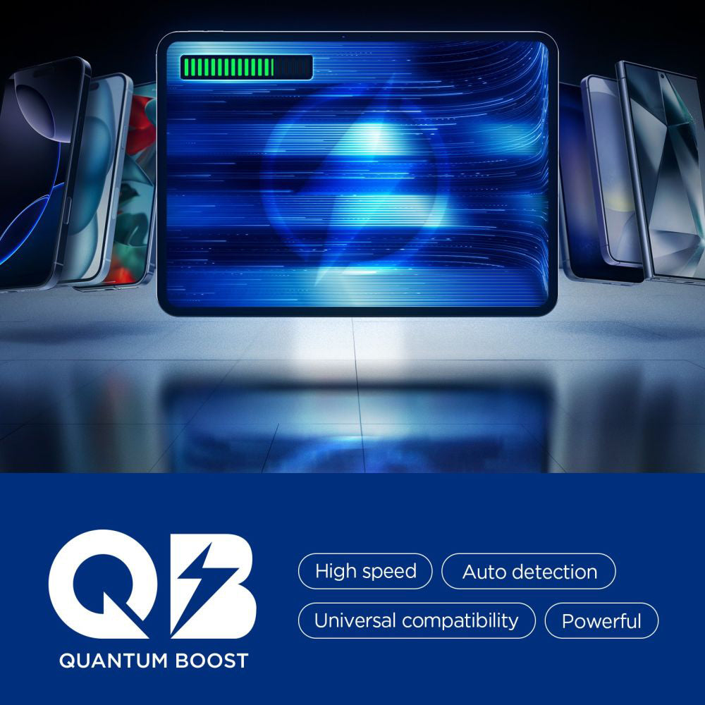 Baterie Externa Spigen, 20000mAh, 30W, QC + PD, 1 x USB-A - 2 x USB-C, Neagra ABA09433