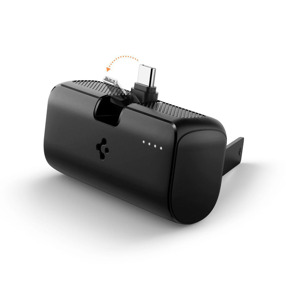 Baterie Externa Spigen, 5000mAh, 22.5W, PD, 1 x USB-C, Neagra