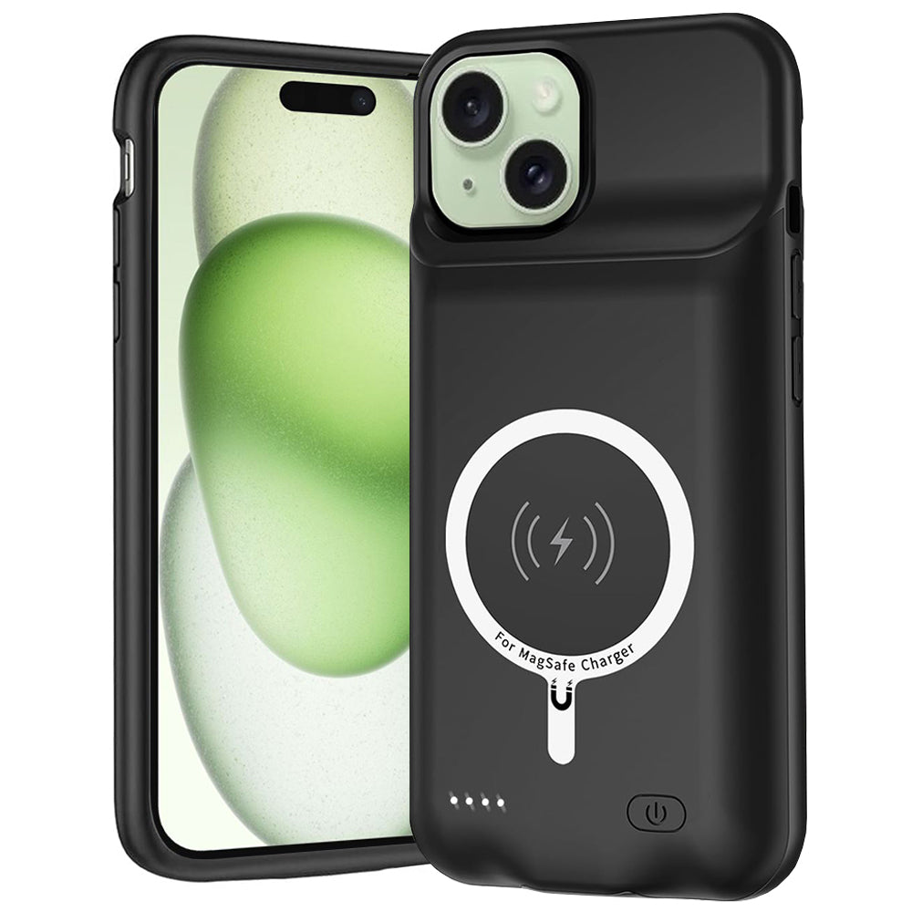 Baterie Externa Tip Husa Wireless Techsuit Power Pro Battery pentru Apple iPhone 15, 7000mAh, Neagra