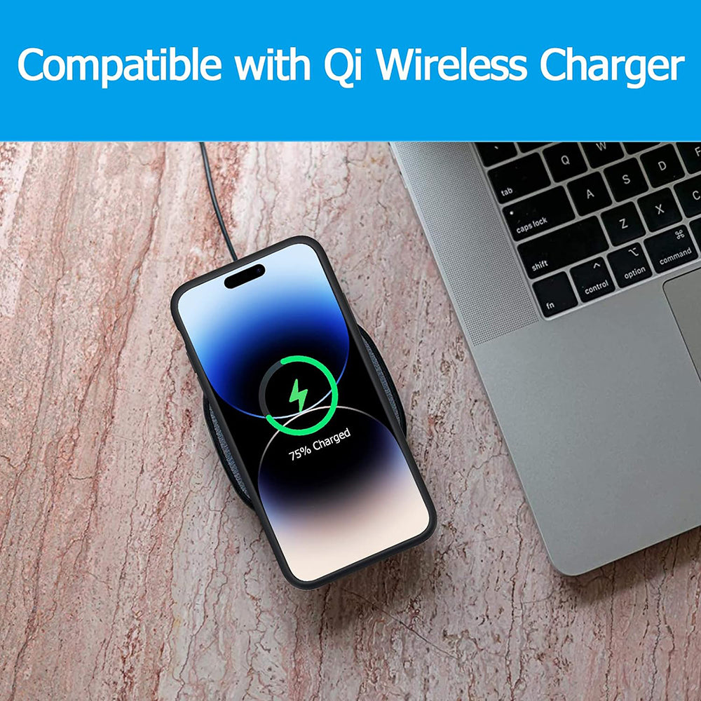 Baterie Externa Tip Husa Wireless Techsuit Power Pro Battery pentru Apple iPhone 15 Pro Max, 8500mAh, Neagra