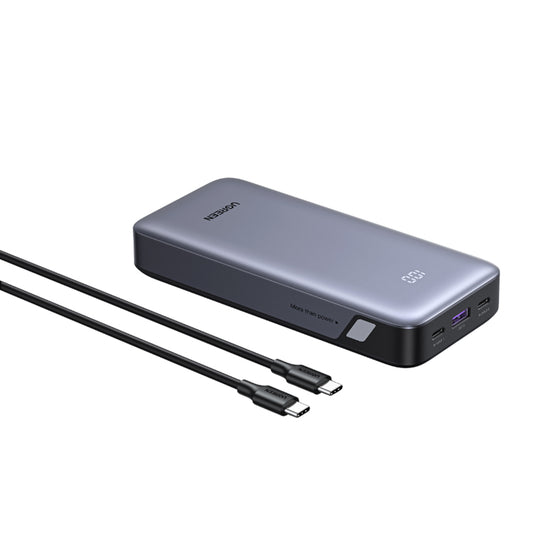 Baterie Externa UGREEN Nexode PB532 (55989B), 20000mAh, 30W, QC + PD, 1 x USB-A - 2 x USB-C, Gri
