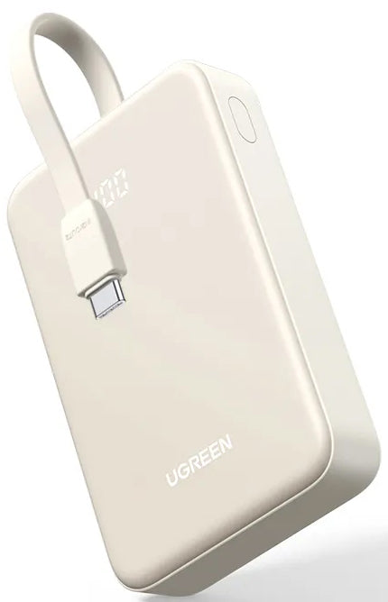 Baterie Externa UGREEN PB521, 20000mAh, 30W, QC + PD, 1 x USB-A - 2 x USB-C, Alba