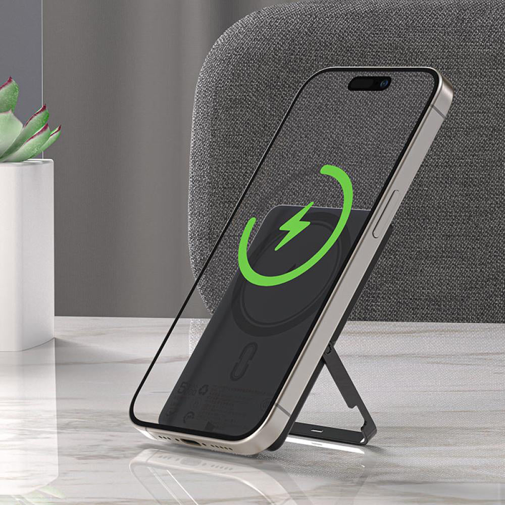 Baterie Externa Wireless Acefast M16, 5000mAh, 18W, PD + FQI, 1 x QI - 1 x USB-C, Neagra
