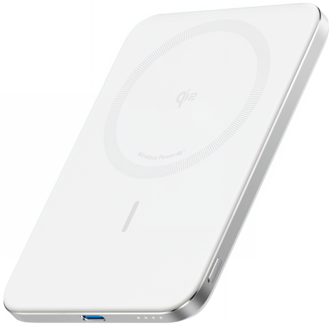 Baterie Externa Wireless Anker Nano, 5000mAh, 20W, PD + FQI, 1 x QI - 1 x USB-C, Alba A1665H21