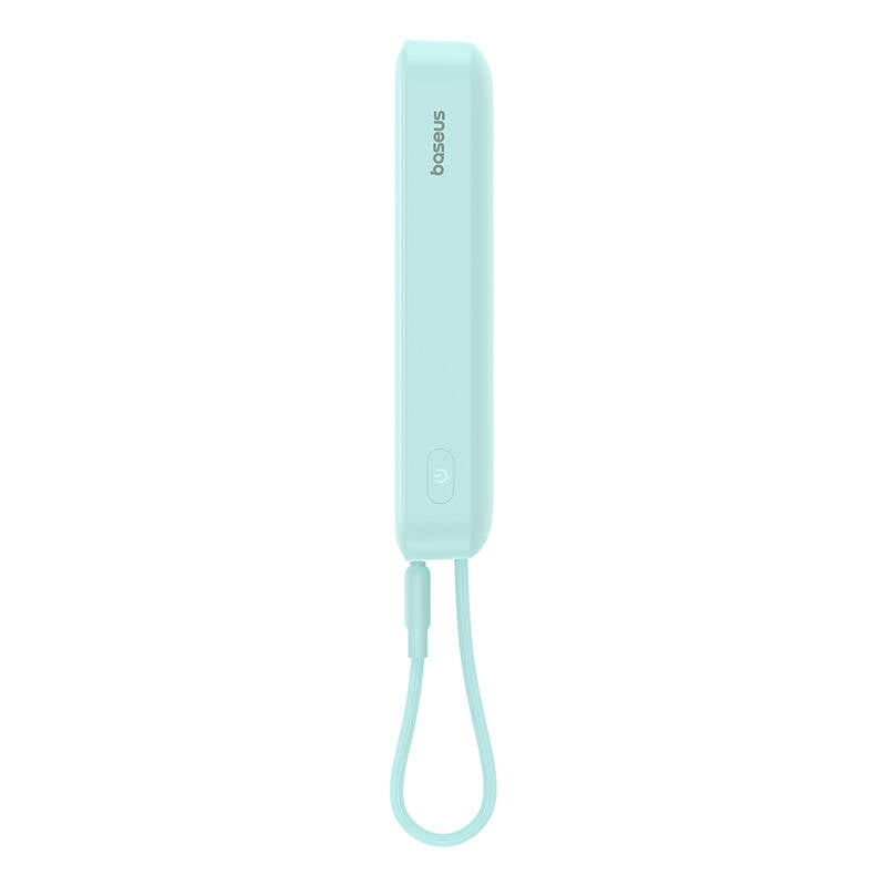 Baterie Externa Wireless Baseus Magnetic Mini, 10000mAh, 30W, PD + FQI, 1 x Lightning - 1 x QI - 1 x USB-C, Albastra P1002210B333-00