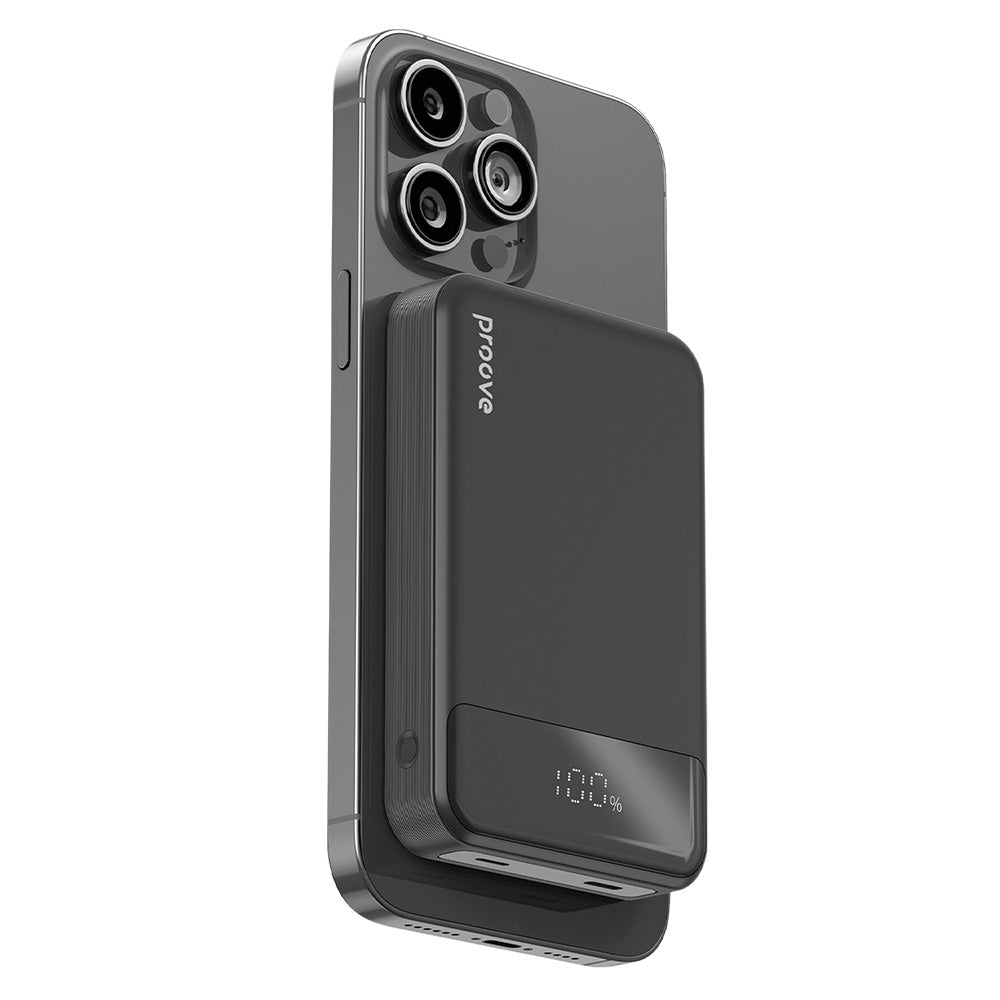 Baterie Externa Wireless Proove Hoodman, 10000mAh, 20W, PD + FQI, 1 x QI - 1 x USB-C, Neagra PBH120010001