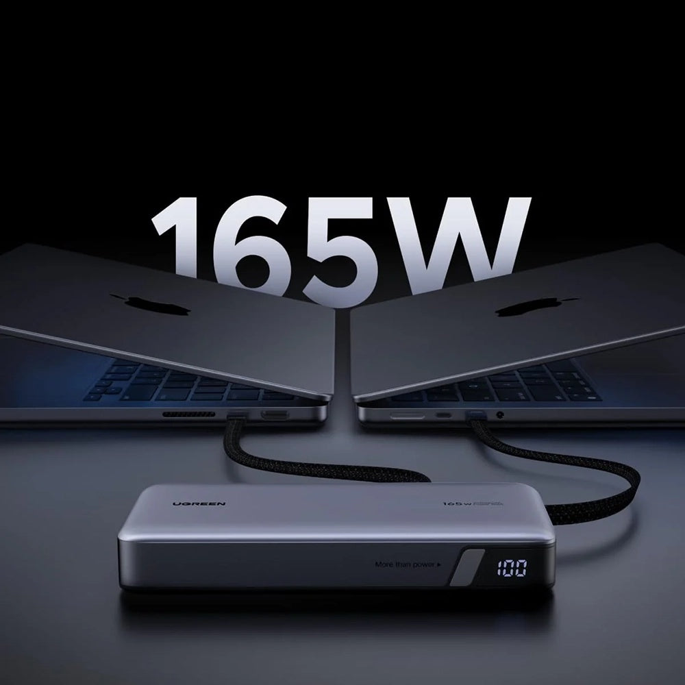 Baterie Externa UGREEN PB726 (55995B), 25000mAh, 165W, QC + PD, 1 x USB-A - 3 x USB-C, Gri