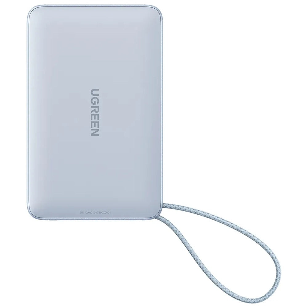 Baterie Externa Wireless UGREEN MagFlow PB773 (65958B), 10000mAh, 25W, PD + FQI, 1 x QI - 2 x USB-C, Albastra