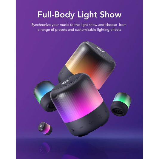 Boxa Portabila Bluetooth Anker SoundCore Glow Mini, 8W, RGB, Waterproof, Neagra A3136G11