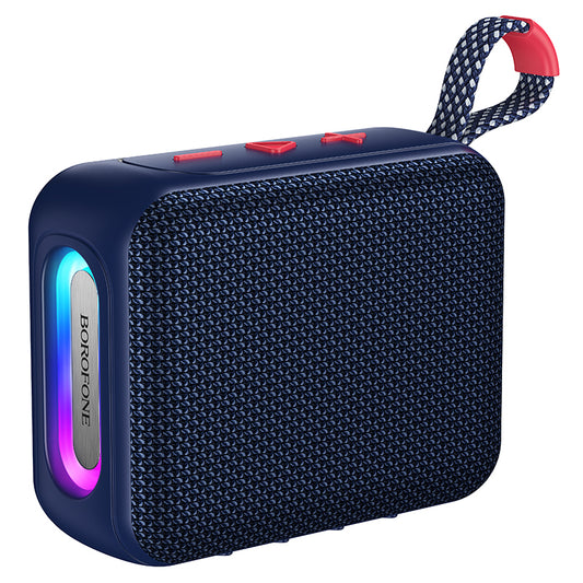 Boxa Portabila Bluetooth Borofone BR106 Felicitous, 8W, TWS, RGB, Bleumarin