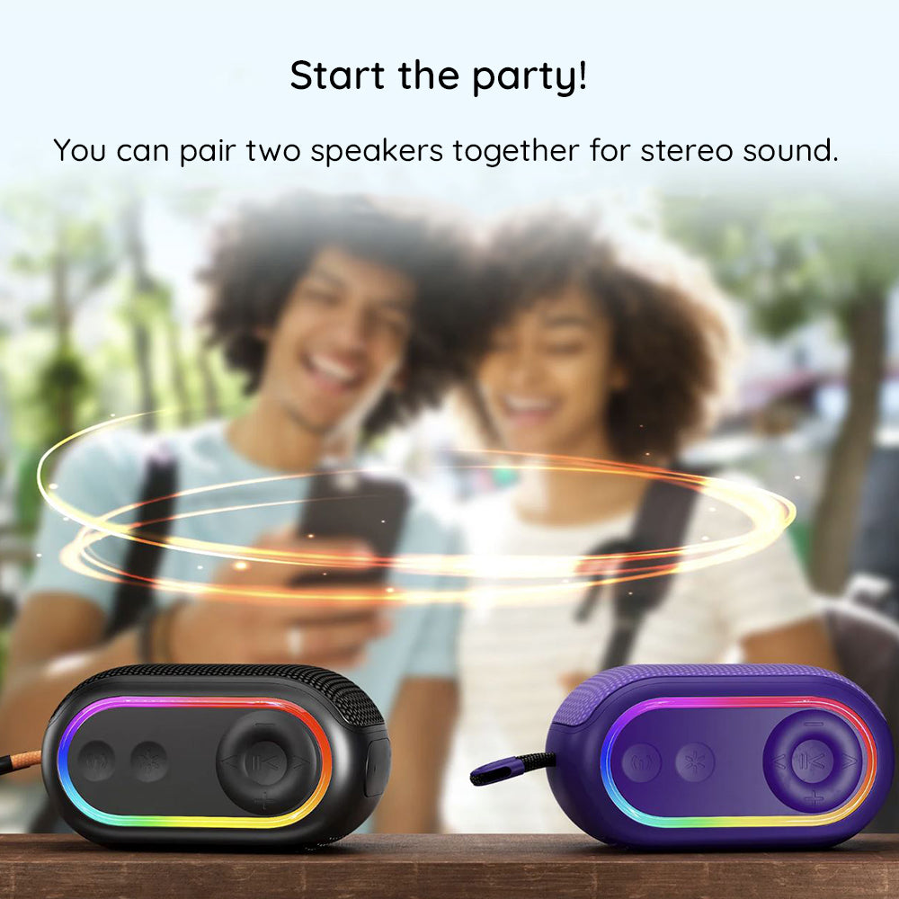 Boxa Portabila Bluetooth HAVIT SK809BT, 7W, RGB, Waterproof, Neagra