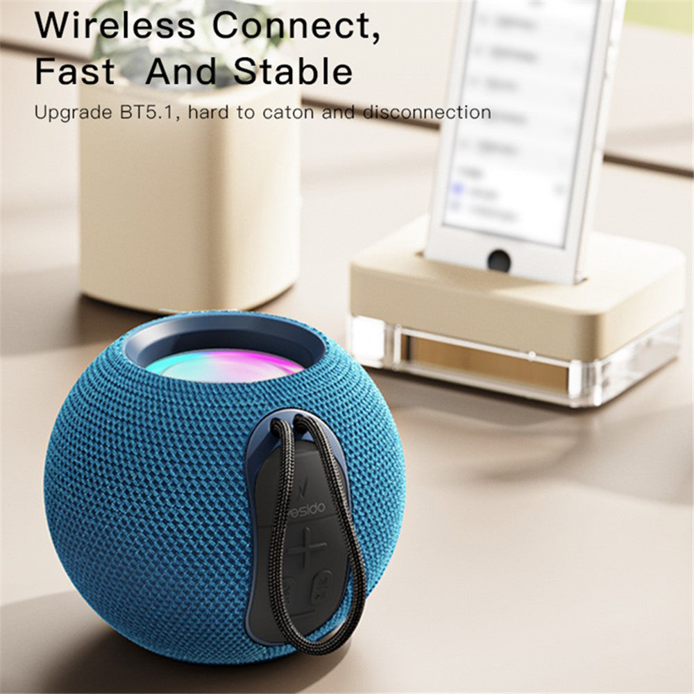 Boxa Portabila Bluetooth Yesido YSW13, 5W, RGB, Albastra