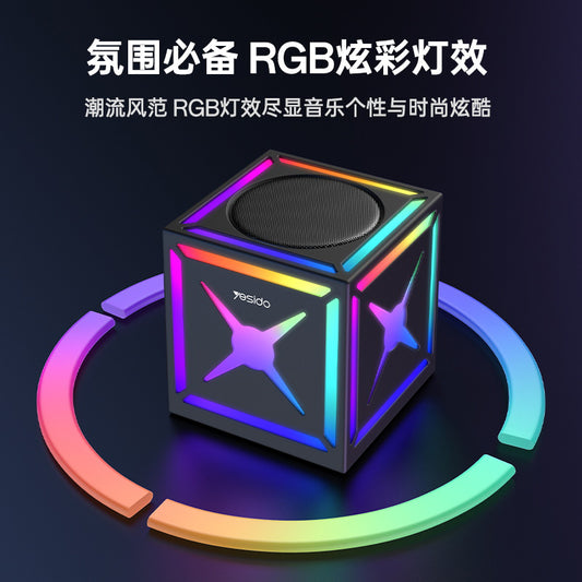 Boxa Bluetooth Yesido YSW34, 8W, RGB, Neagra
