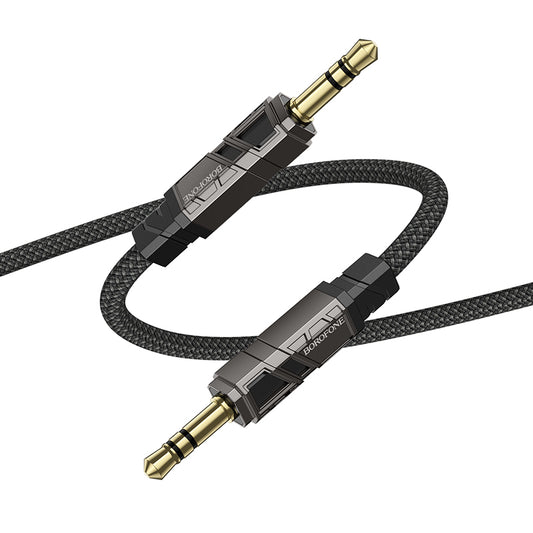 Cablu Audio 3.5mm - 3.5mm Borofone BL22 Dignity, 1m, Negru