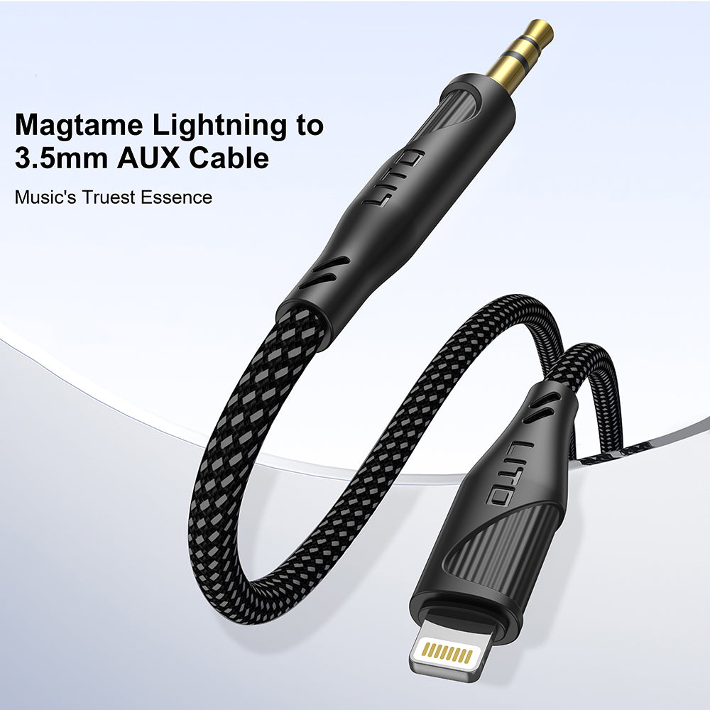 Cablu Audio Lightning - 3.5mm Lito LA02, 1m, Negru