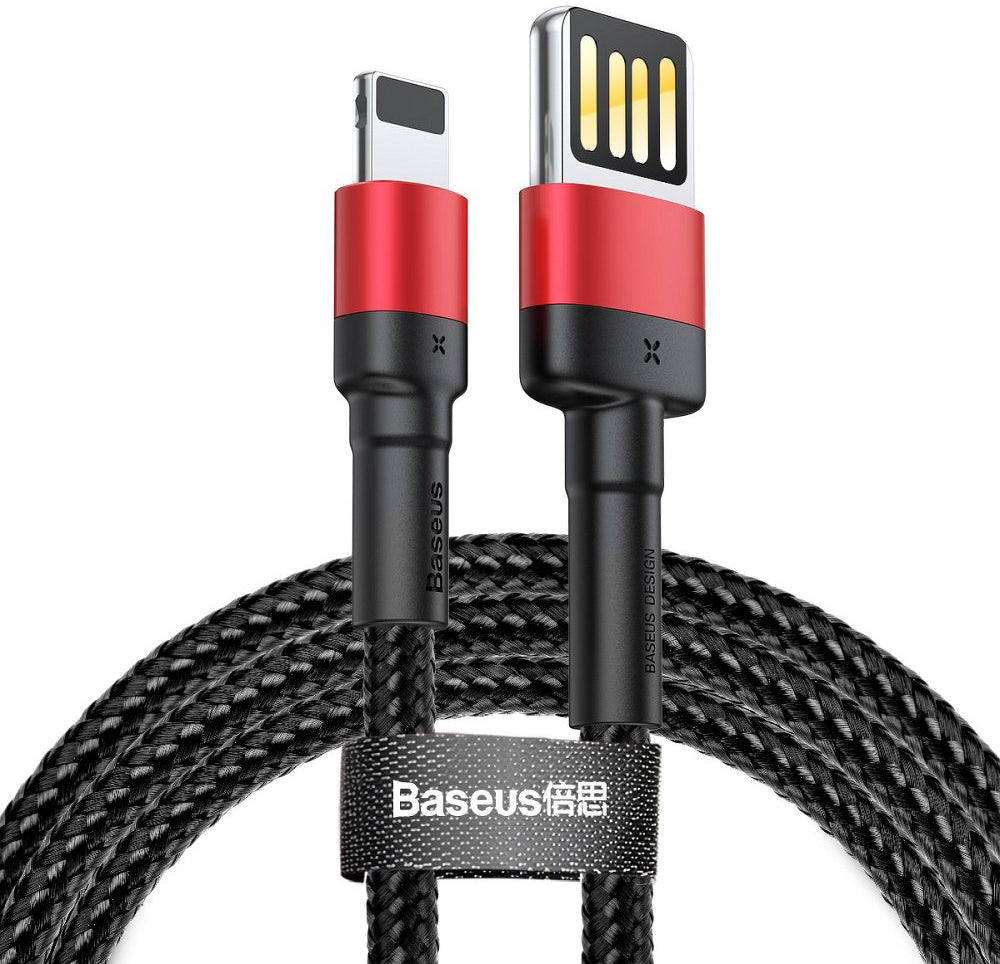 Cablu Date si Incarcare USB-A - Lightning Baseus Cafule Special Edition, 18W, 1m, Rosu CALKLF-G91