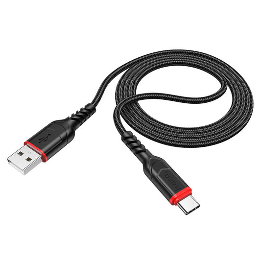 Cablu Date si Incarcare USB-A - USB-C HOCO X59 Victory, 18W, 1m, Negru