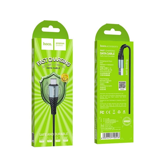 Cablu Date si Incarcare USB-A - microUSB HOCO X38 Cool, 18W, 1m, Negru