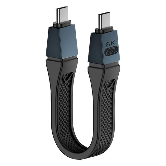 Cablu Date si Incarcare USB-C - USB-C OEM 8K Video, 240W, 0.13m, Negru