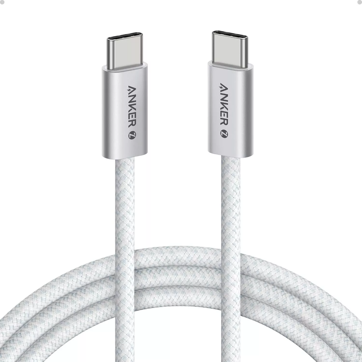 Cablu Date si Incarcare USB-C - USB-C Anker Zolo, 240W, 1.8m, Alb A8060H22