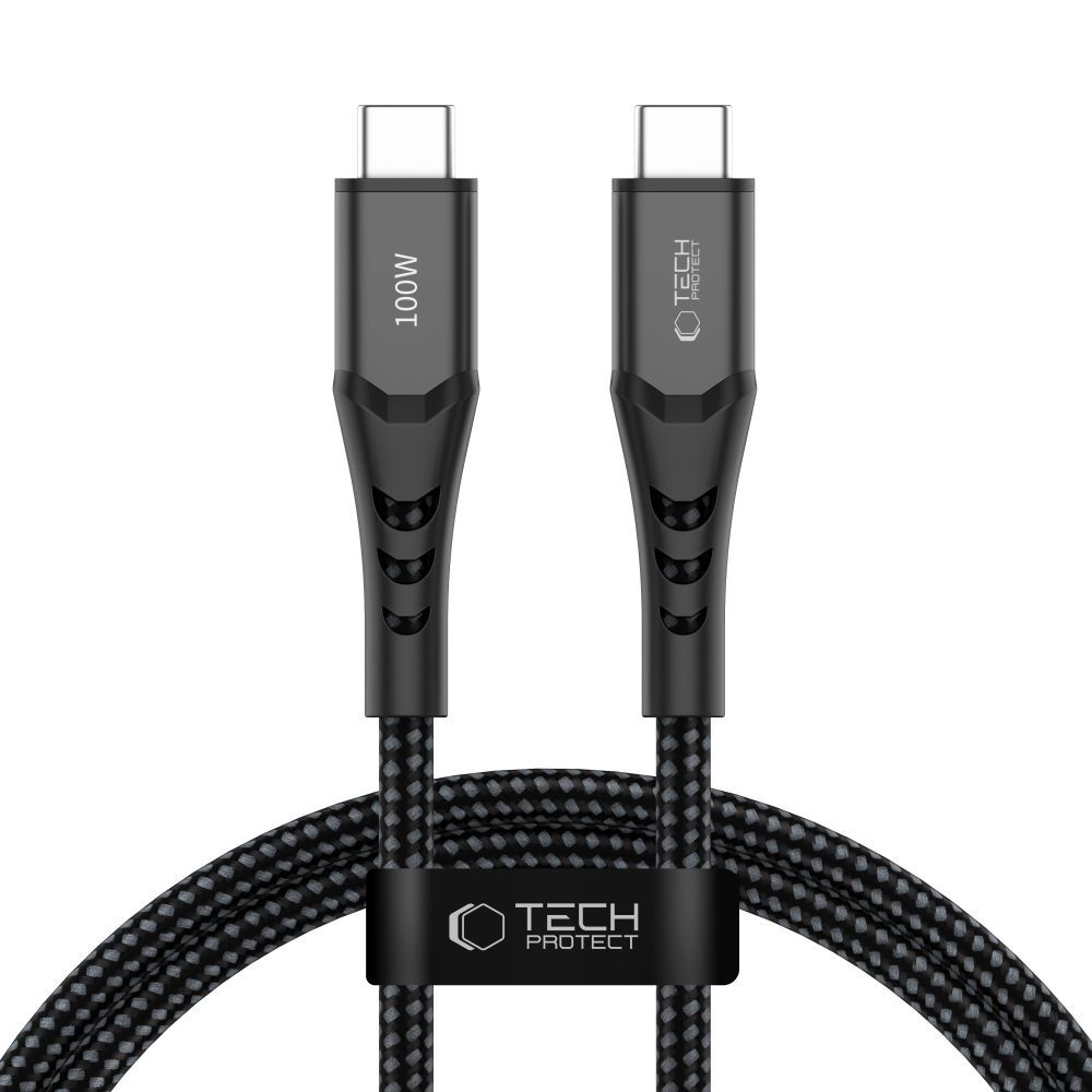 Cablu Date si Incarcare USB-C - USB-C Tech-Protect UB11T Ultraboost, 100W, 1m, Negru
