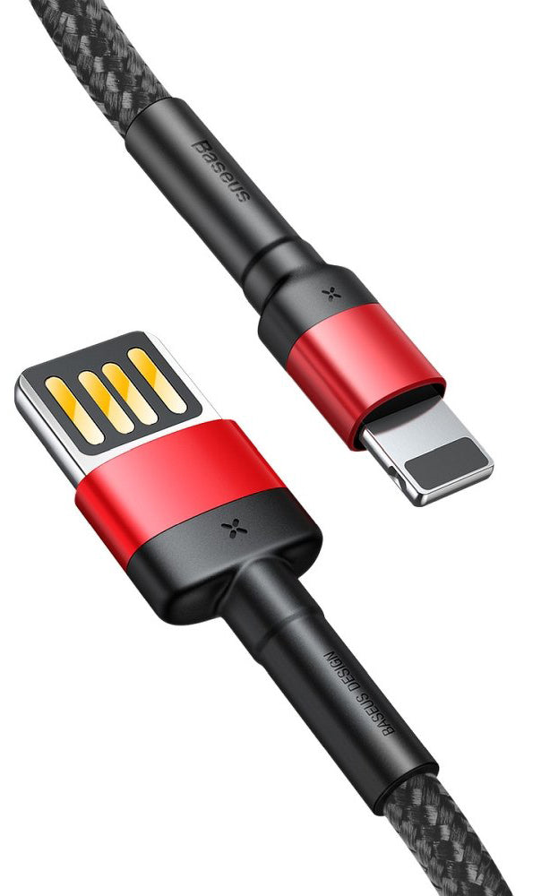 Cablu Date si Incarcare USB-A - Lightning Baseus Cafule Special Edition, 18W, 1m, Rosu CALKLF-G91