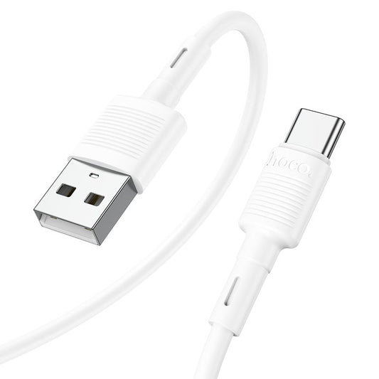 Cablu Date si Incarcare USB-A - USB-C HOCO X83 Victory, 20W, 1m, Alb