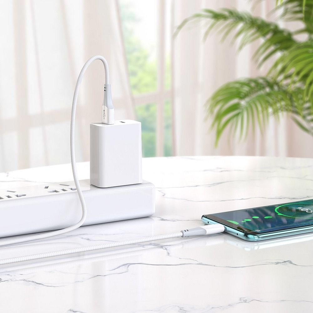 Cablu Date si Incarcare USB-A - USB-C HOCO X70, 18W, 1m, Alb