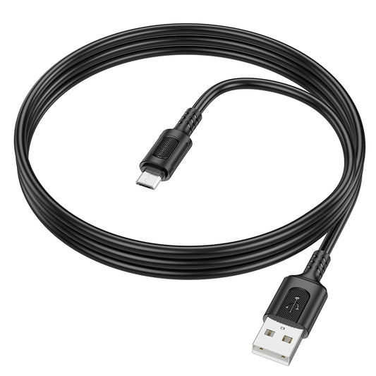 Cablu Date si Incarcare USB-A - microUSB Borofone BX111 Feliz, 18W, 1m, Negru