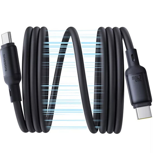Cablu Date si Incarcare USB-C - USB-C Baseus PicoGo, 240W, 1m, Negru P10376800121-00
