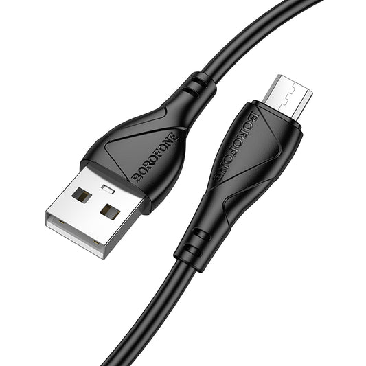 Cablu Date si Incarcare USB-A - microUSB Borofone BX121 Energy, 18W, 1m, Negru