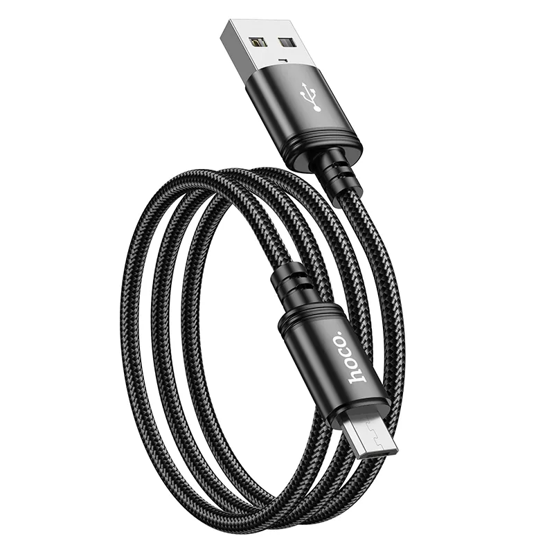 Cablu Date si Incarcare USB-A - microUSB HOCO X89, 18W, 1m, Negru