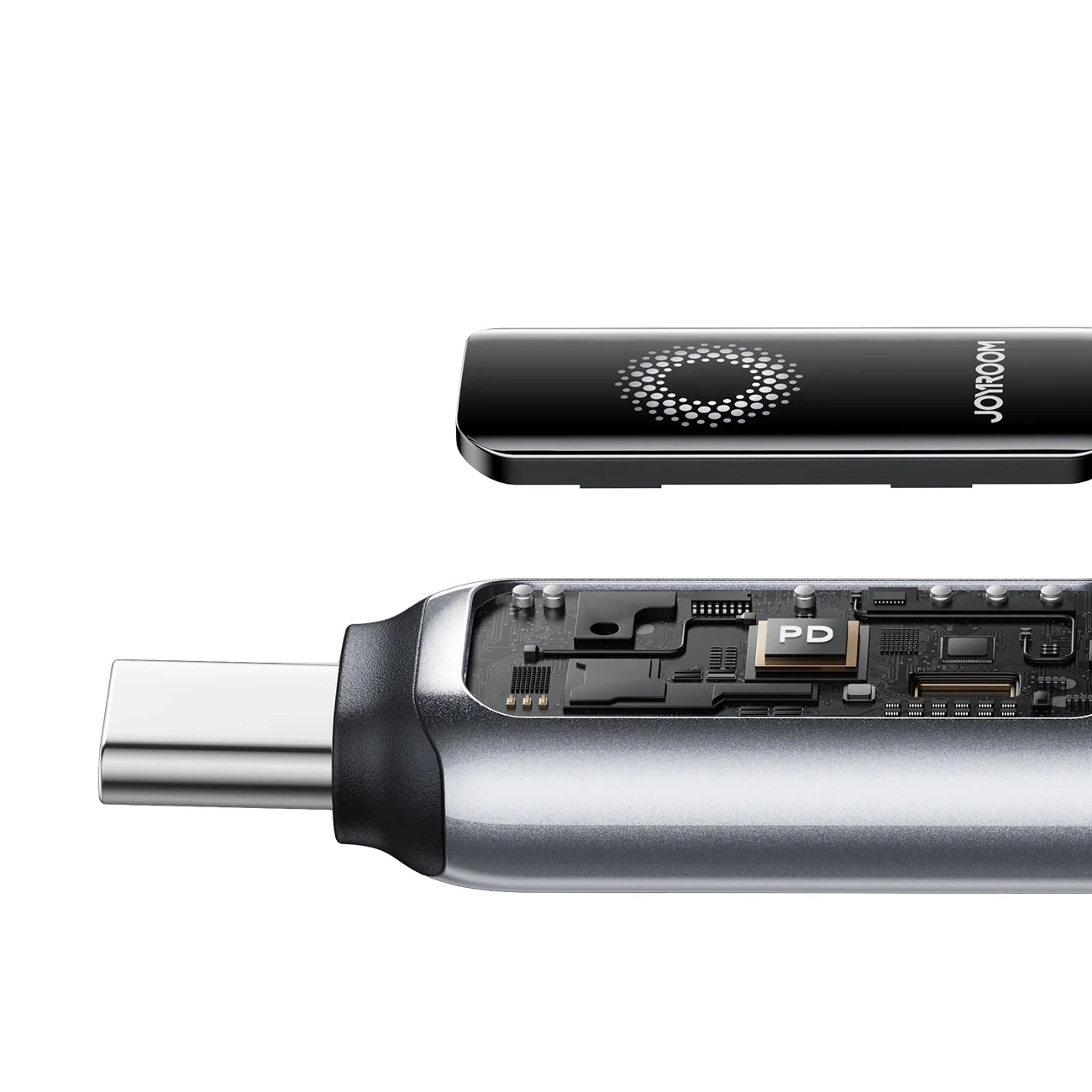 Cablu Date si Incarcare USB-A - Lightning Joyroom S-A55 StarFlight Display, 18W, 1.2m, Negru