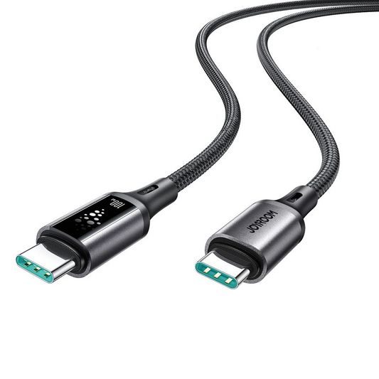Cablu Date si Incarcare USB-C - USB-C Joyroom S-A60 StarTalk, 100W, 1.2m, Negru