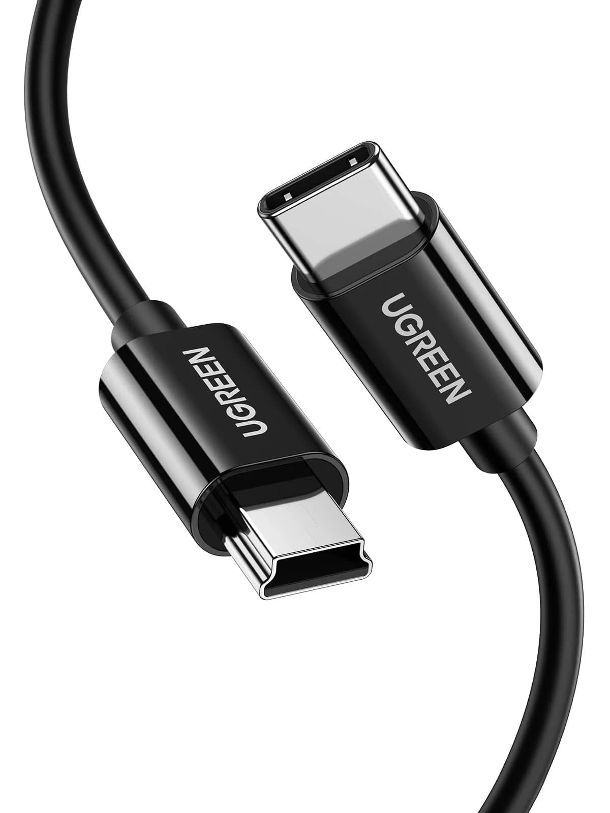 Cablu Date si Incarcare USB-C - miniUSB UGREEN US242, 18W, 1m, Negru