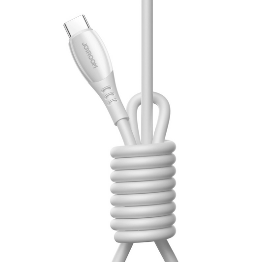 Cablu Date si Incarcare USB-C - USB-C Joyroom S-A59 Vibrant, 60W, 1.2m, Alb