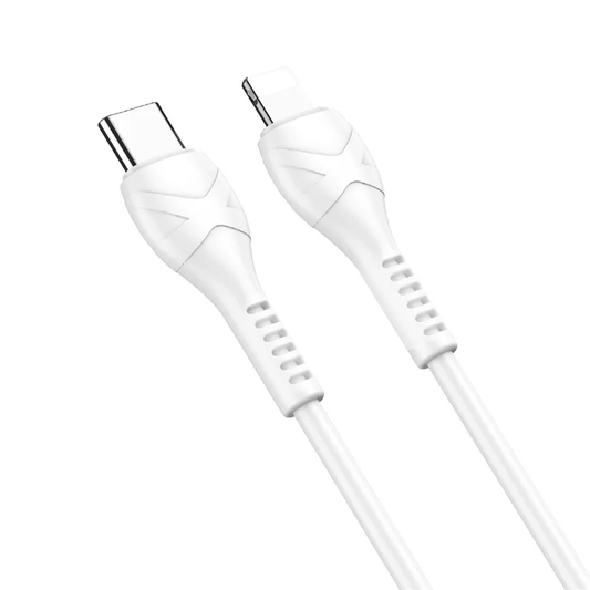 Cablu Date si Incarcare USB-C - Lightning HOCO X37, 27W, 1m, Alb