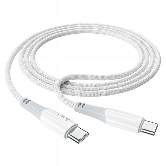 Cablu Date si Incarcare USB-C - USB-C HOCO X70, 60W, 1m, Alb