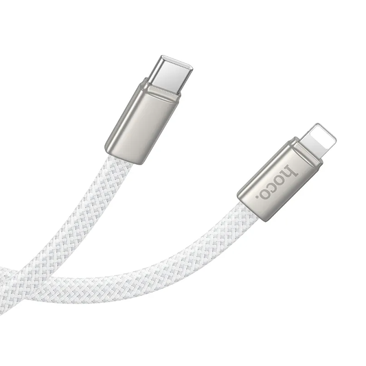 Cablu Date si Incarcare USB-C - Lightning HOCO X125, 30W, 1m, Alb