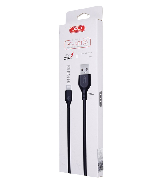 Cablu Date si Incarcare USB-A - USB-C XO Design NB103, 18W, 2m, Negru