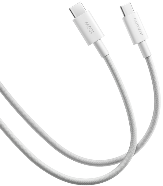 Cablu Date si Incarcare USB-C - USB-C Xiaomi, 120W, 2m, Alb BHR087AGL