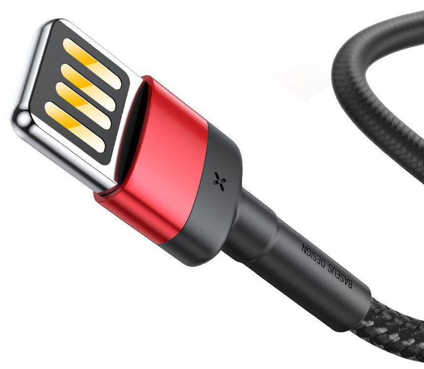 Cablu Date si Incarcare USB-A - Lightning Baseus Cafule Special Edition, 18W, 1m, Rosu CALKLF-G91