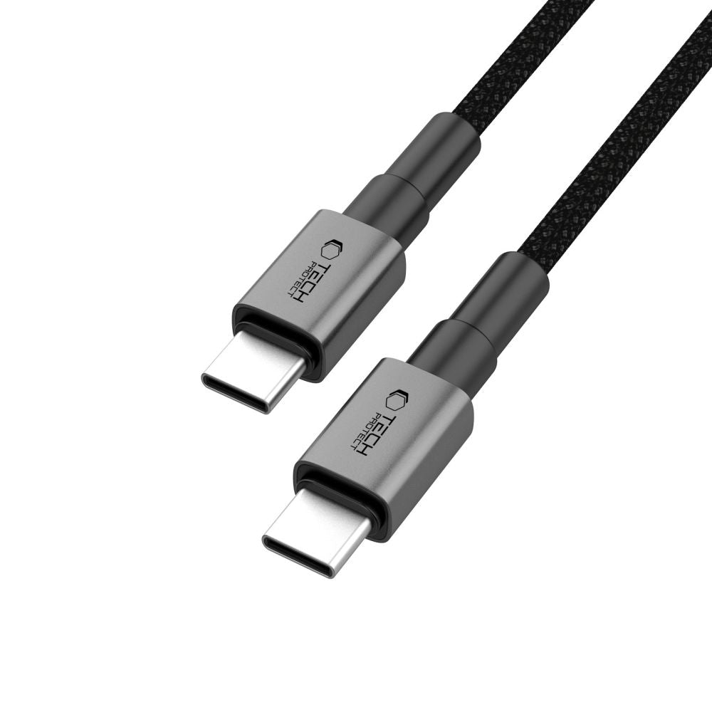 Cablu Date si Incarcare USB-C - USB-C Tech-Protect Ultraboost DNA, 60W, 0.5m, Gri