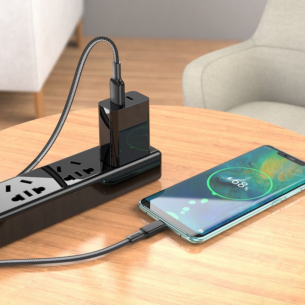 Cablu Date si Incarcare USB-A - USB-C HOCO X69, 18W, 1m, Negru