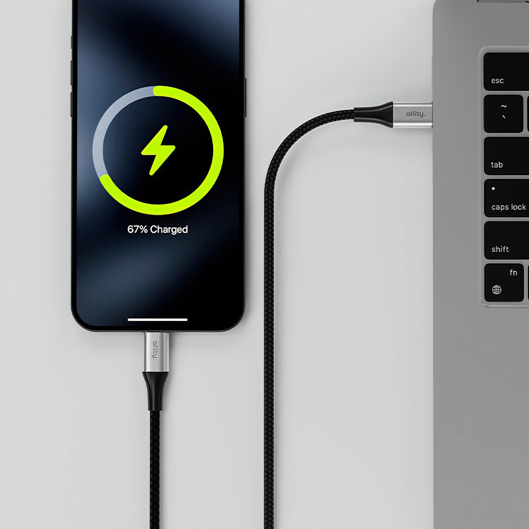 Cablu Date si Incarcare USB-C - USB-C Allity. AUC-01, 100W, 2m, Negru