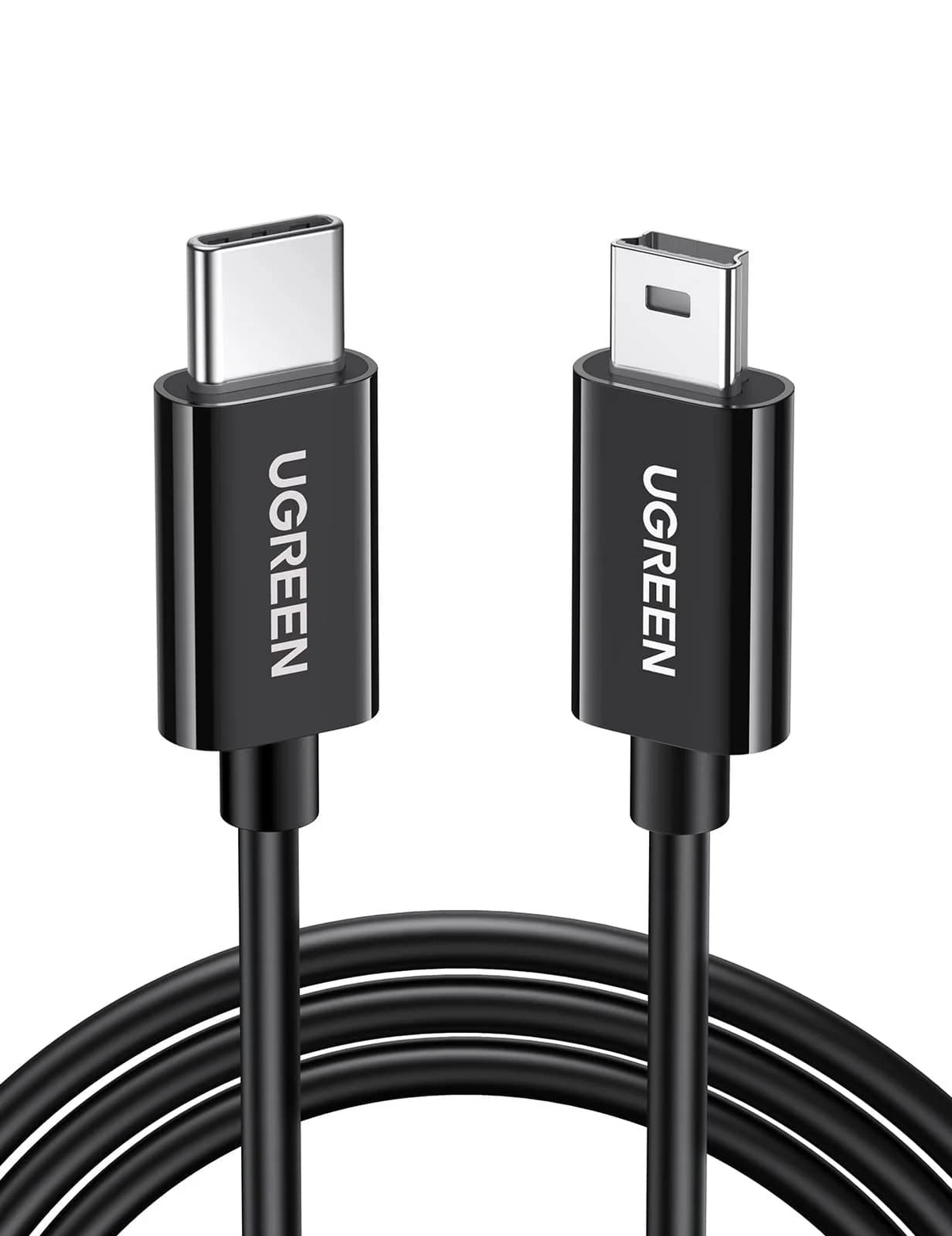 Cablu Date si Incarcare USB-C - miniUSB UGREEN US242, 18W, 1m, Negru